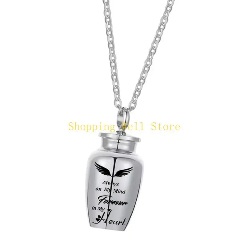 Cherish Your Pet's Memory with the KX4B Stainless Steel Cremation Locket Necklace for Dogs and Cats