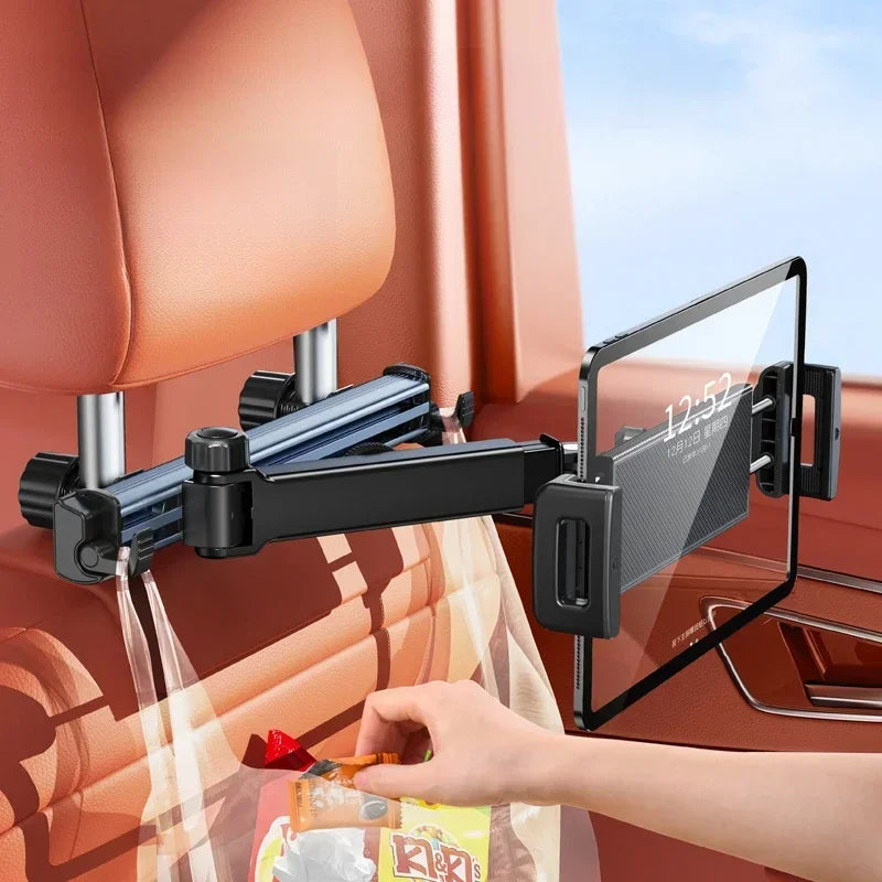 Elevate Your Road Trips with the Adjustable Telescopic Car Phone and Tablet Holder - Perfect for Devices 5.6-11.8 inches!
