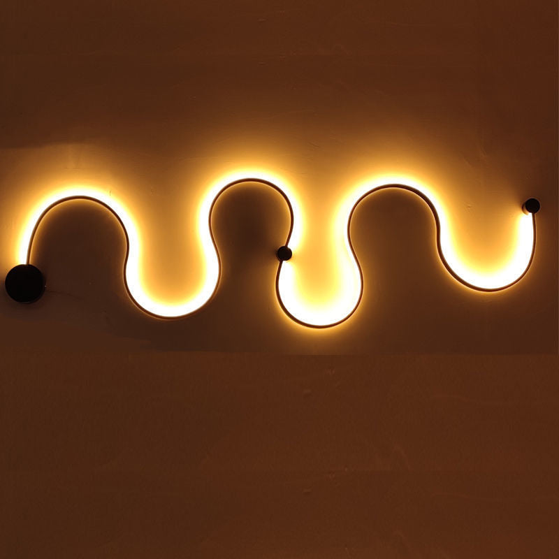 Stylish LED Wall Lamp for Bedroom and Aisle - Modern Simplicity in Black and White