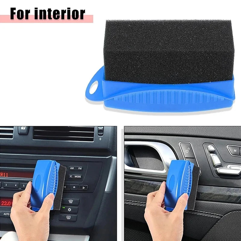 Revitalize Your Wheels with the Ultimate Car Wheel Polishing and Waxing Applicator Sponge Brush - Durable Tire Cleaning Pads with Protective Cover