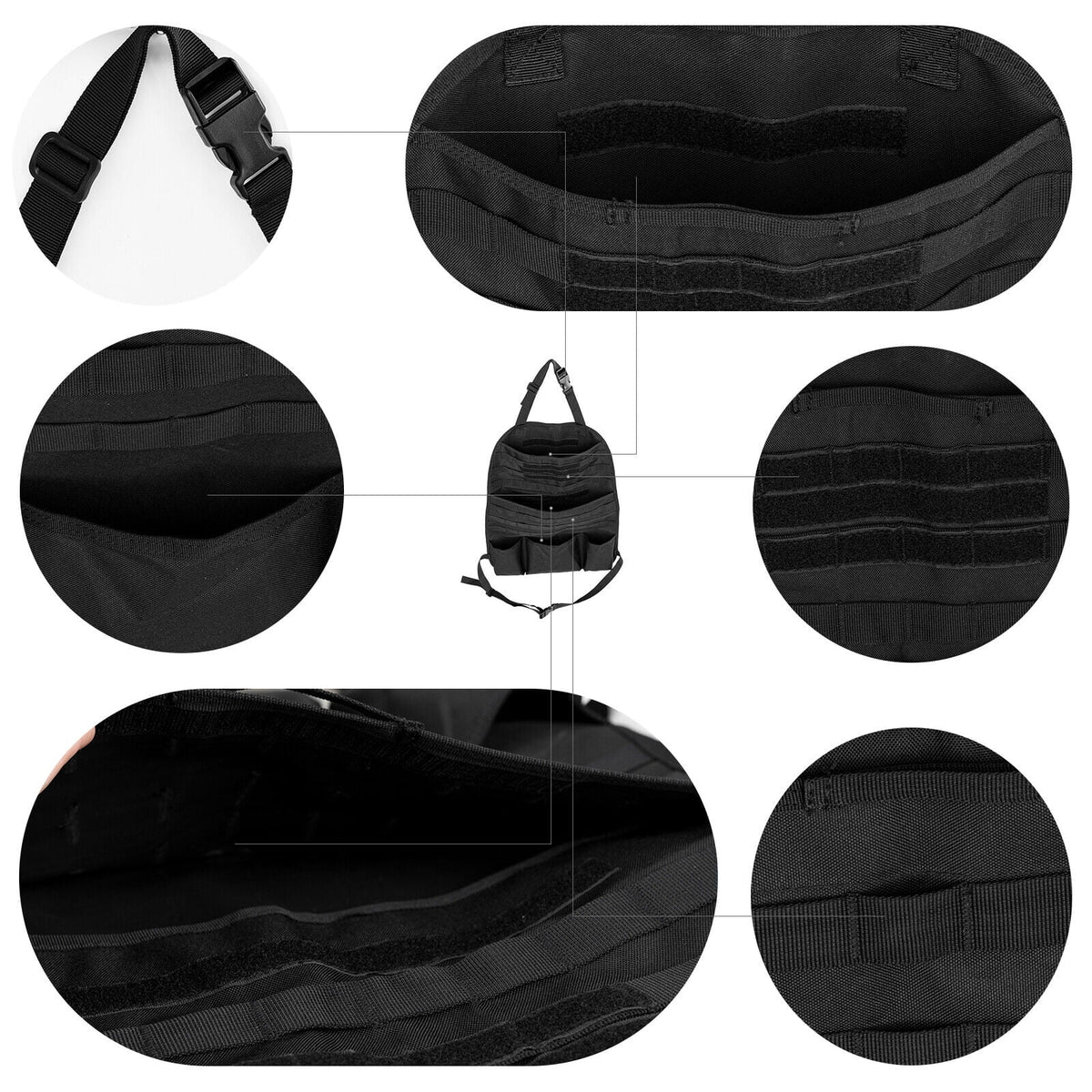 Ultimate Tactical MOLLE Car Back Seat Organizer - Durable Storage Solution for Every Journey