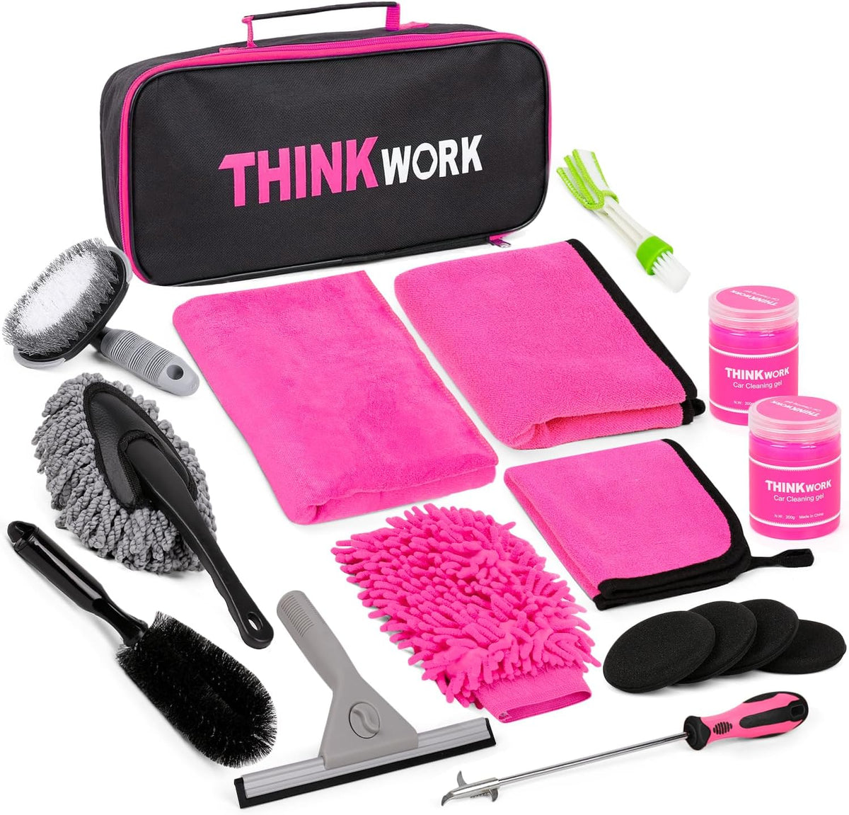 Professional Car Cleaning Kit with High-Power Vacuum and 31 Detailing Accessories