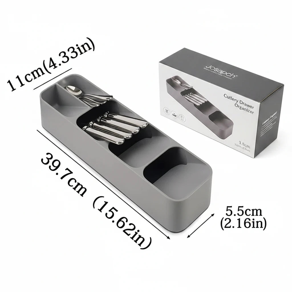Kitchen Drawer Organizer for Cutlery Kitchen Knife Spice Storage Tray