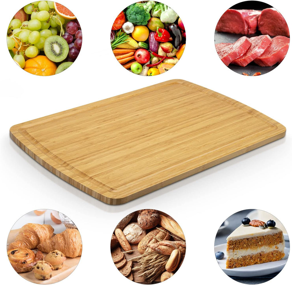 Extra Large Bamboo Cutting Board and Noodle Board for Electric and Gas Stoves, 30" X 20" Kitchen Sink Cover and Decorative Tray for Enhanced Counter Space