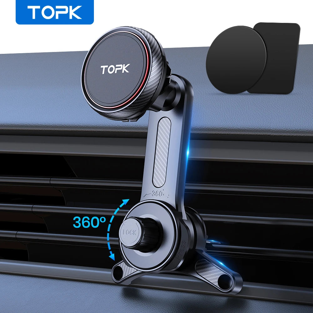 Revolutionary Magnetic Car Phone Holder with Extended Arm and 360° Adjustable Hook for Ultimate Stability and Convenience