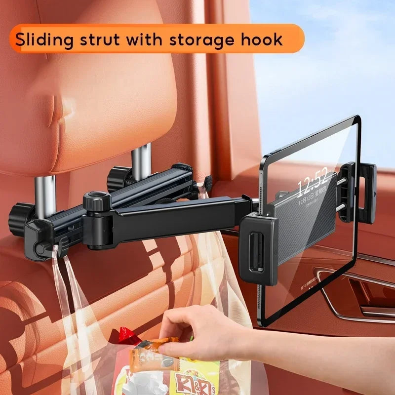 Elevate Your Road Trips with the Adjustable Telescopic Car Phone and Tablet Holder - Perfect for Devices 5.6-11.8 inches!