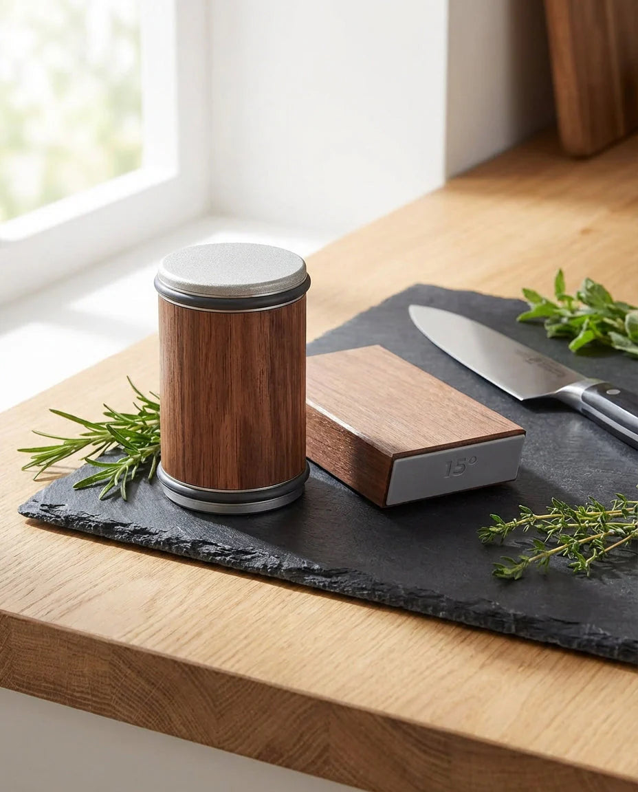 Experience Professional-Level Sharpness with The Rolling Edge Diamond Rolling Knife Sharpener