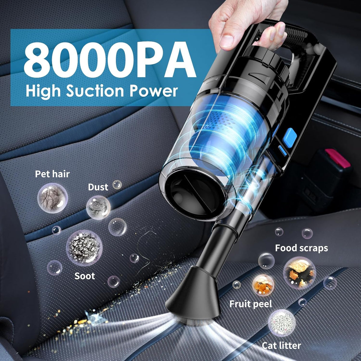 Revitalize Your Ride: 17-Piece Ultimate Car Detailing Kit with Handheld Vacuum and Essential Accessories for a Spotless Interior