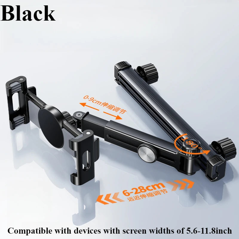 Elevate Your Road Trips with the Adjustable Telescopic Car Phone and Tablet Holder - Perfect for Devices 5.6-11.8 inches!