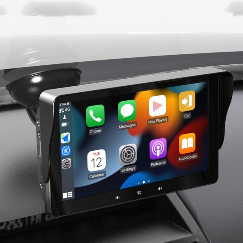 Transform Your Drive with the 7-Inch Wireless CarPlay Display - Easy Cigarette Lighter Setup!