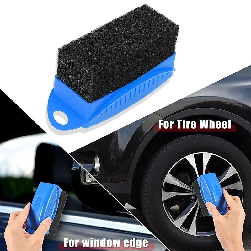 Revitalize Your Wheels with the Ultimate Car Wheel Polishing and Waxing Applicator Sponge Brush - Durable Tire Cleaning Pads with Protective Cover