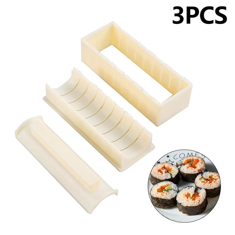 Create Delicious Sushi at Home with the Cuisine Delux+™ Sushi Maker Set - Perfect for Family Fun!