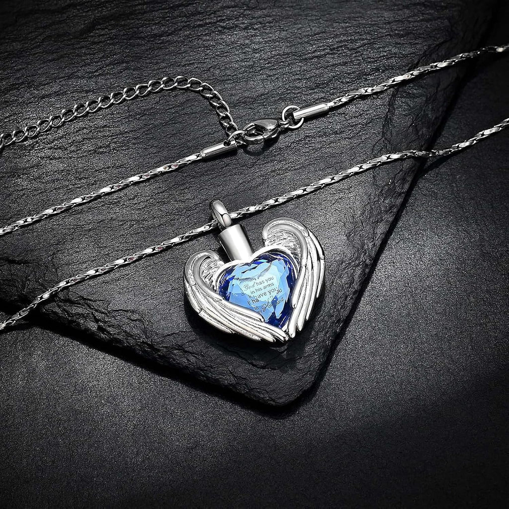Elegant Stainless Steel Heart Cremation Urn Necklace - A Timeless Memorial Keepsake for Your Loved Ones and Pets