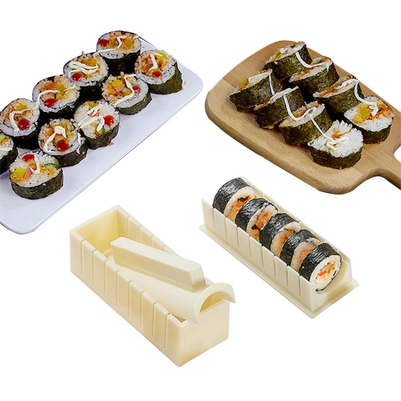 Create Delicious Sushi at Home with the Cuisine Delux+™ Sushi Maker Set - Perfect for Family Fun!