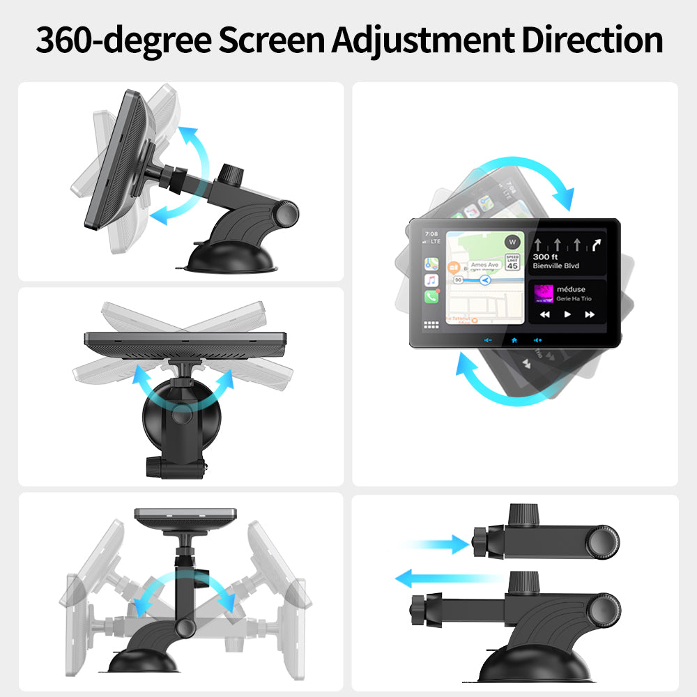 Transform Your Drive with the 7-Inch Wireless CarPlay Display - Easy Cigarette Lighter Setup!