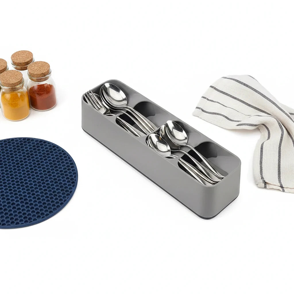Kitchen Drawer Organizer for Cutlery Kitchen Knife Spice Storage Tray