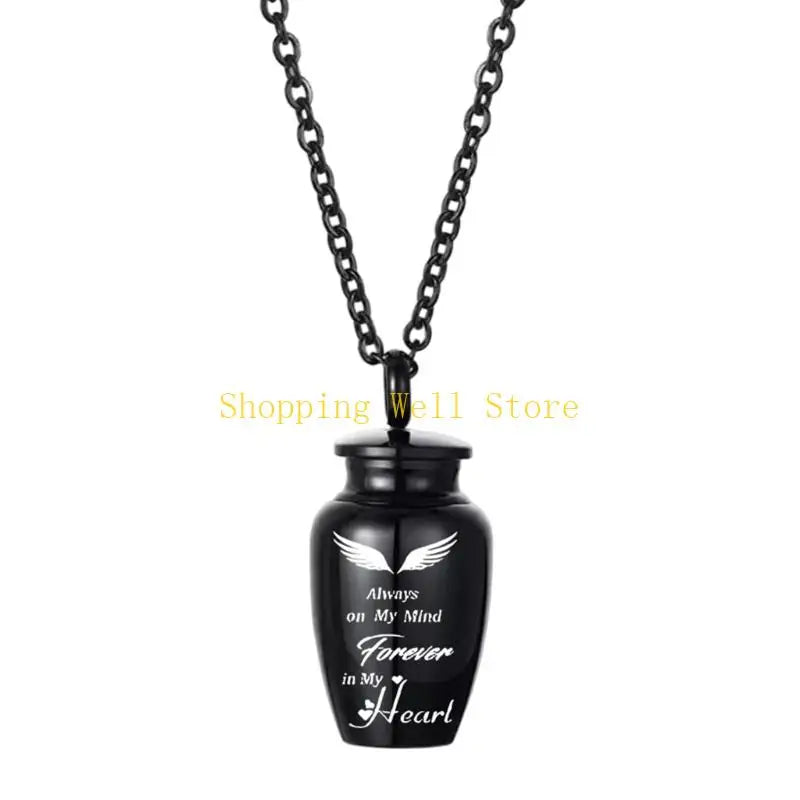 Cherish Your Pet's Memory with the KX4B Stainless Steel Cremation Locket Necklace for Dogs and Cats