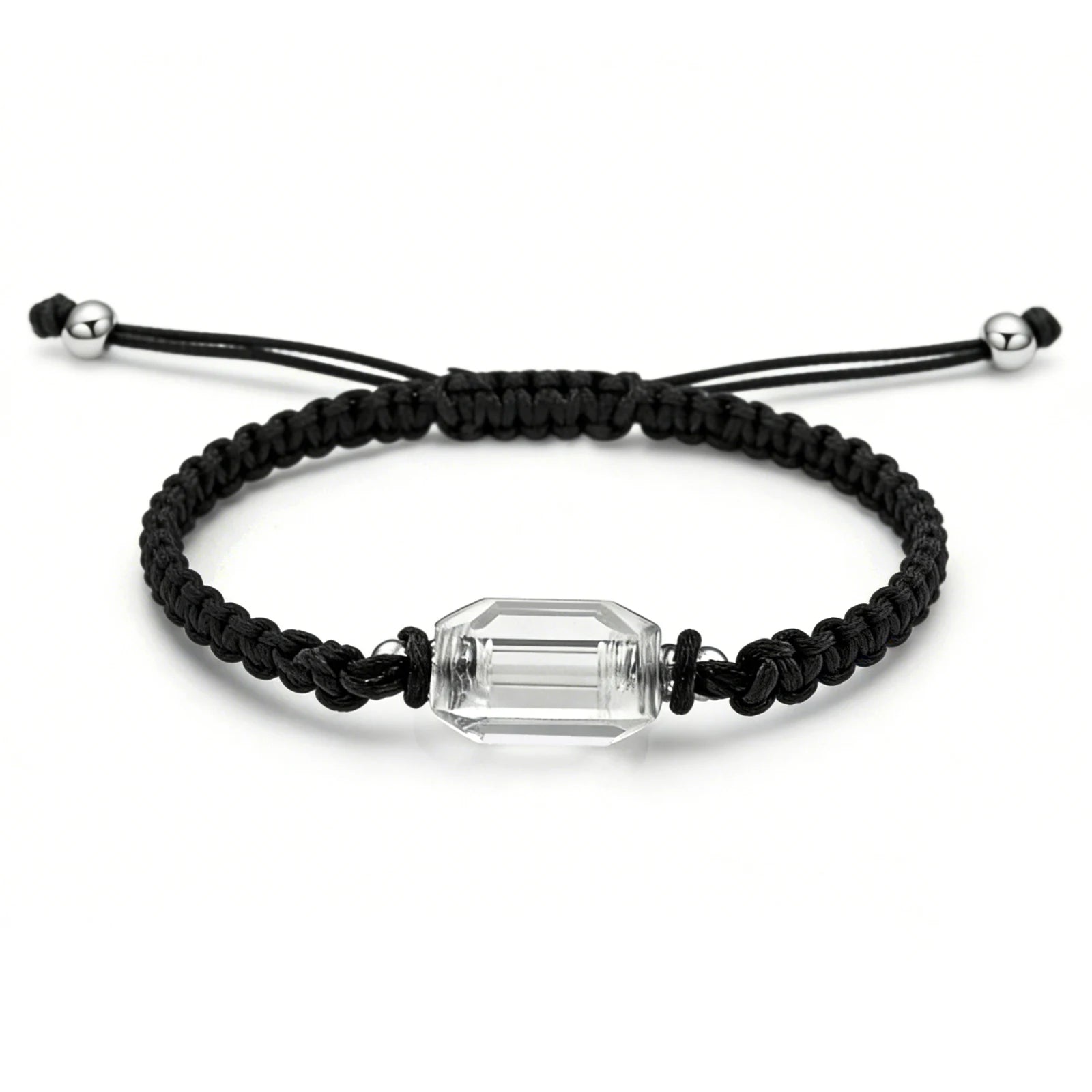 Elegant Handcrafted Adjustable Cremation Jewelry Bracelet with Secure Acrylic Vial - A Touching Memorial Keepsake in Red and Black