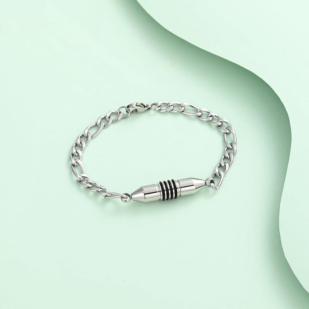 Cylinder Urn Bracelet for Ashes - Leak-Proof Stainless Steel Memorial Jewelry for Humans and Pets, Thoughtful Keepsake Gift