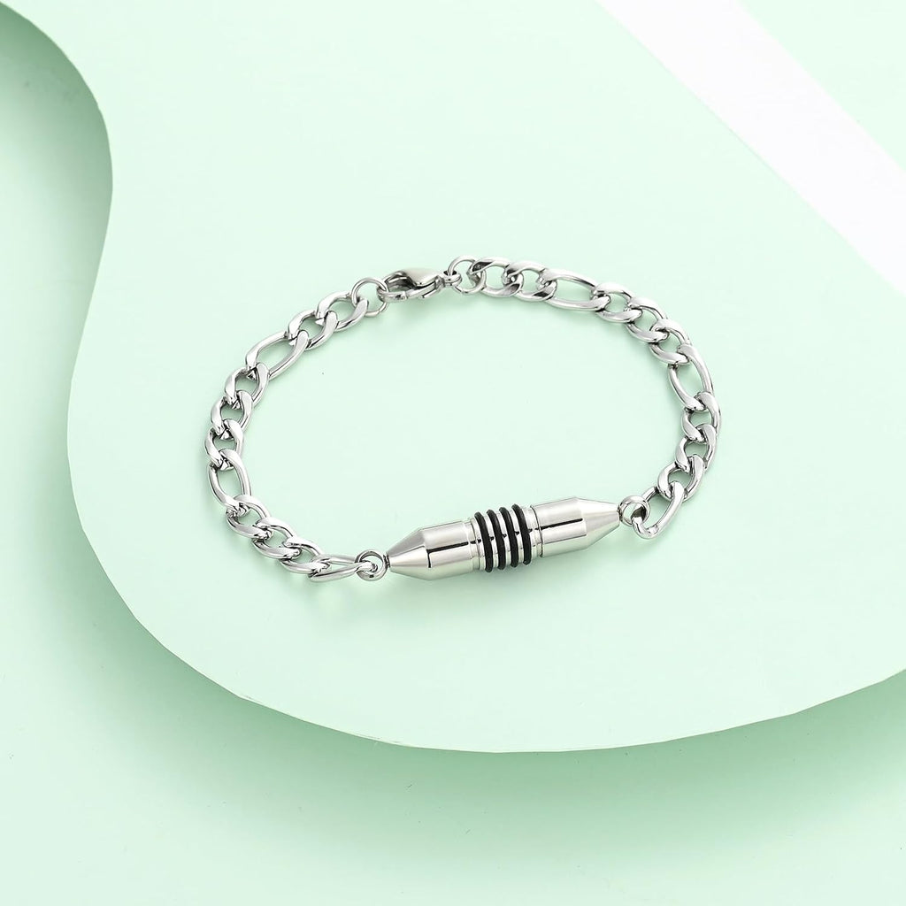 Cylinder Urn Bracelet for Ashes - Leak-Proof Stainless Steel Memorial Jewelry for Humans and Pets, Thoughtful Keepsake Gift