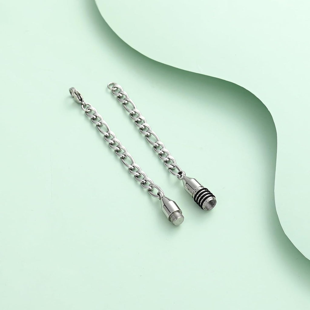 Cylinder Urn Bracelet for Ashes - Leak-Proof Stainless Steel Memorial Jewelry for Humans and Pets, Thoughtful Keepsake Gift