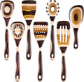 Elevate Your Cooking Experience with Our 7-Piece Eco-Friendly Brown Pakkawood Utensils Set – Perfect for Every Kitchen!