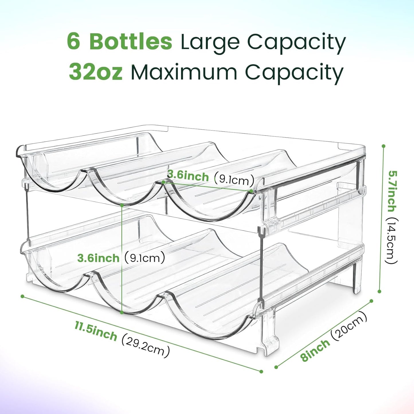 Transform Your Space with the Ultimate 2-Pack Cabinet Water Bottle Organizer - Stackable Storage Solution for Effortless Hydration Management