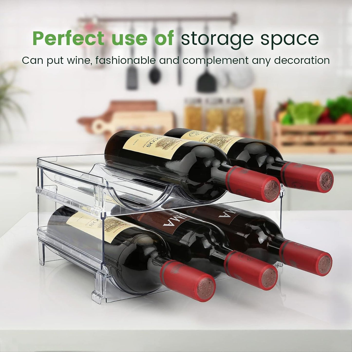 Transform Your Space with the Ultimate 2-Pack Cabinet Water Bottle Organizer - Stackable Storage Solution for Effortless Hydration Management