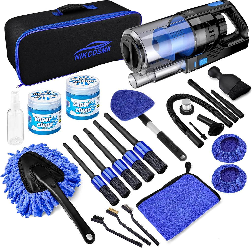 Revitalize Your Ride: 17-Piece Ultimate Car Detailing Kit with Handheld Vacuum and Essential Accessories for a Spotless Interior