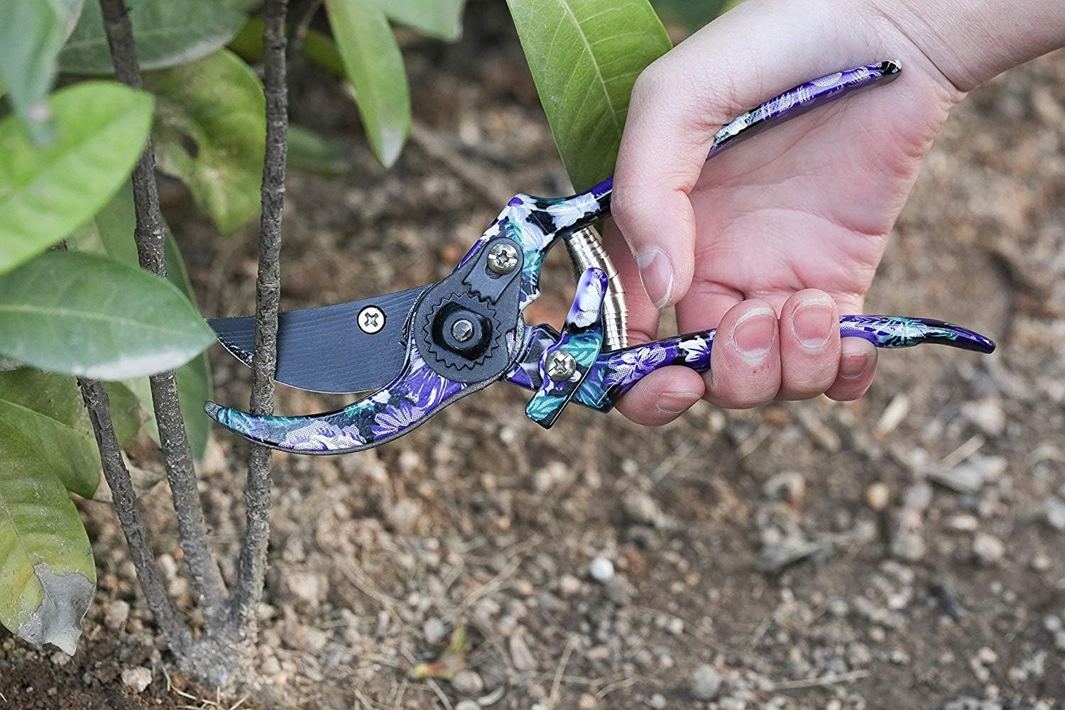 Elevate Your Gardening Experience with the 3-Piece Aluminum Garden Tool Set - Perfect Trowel, Cultivator, and Pruning Shear Gift Set in Stylish Purple & Blue