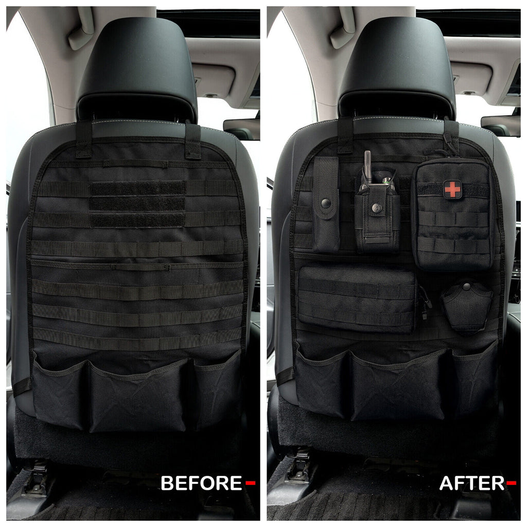 Ultimate Tactical MOLLE Car Back Seat Organizer - Durable Storage Solution for Every Journey
