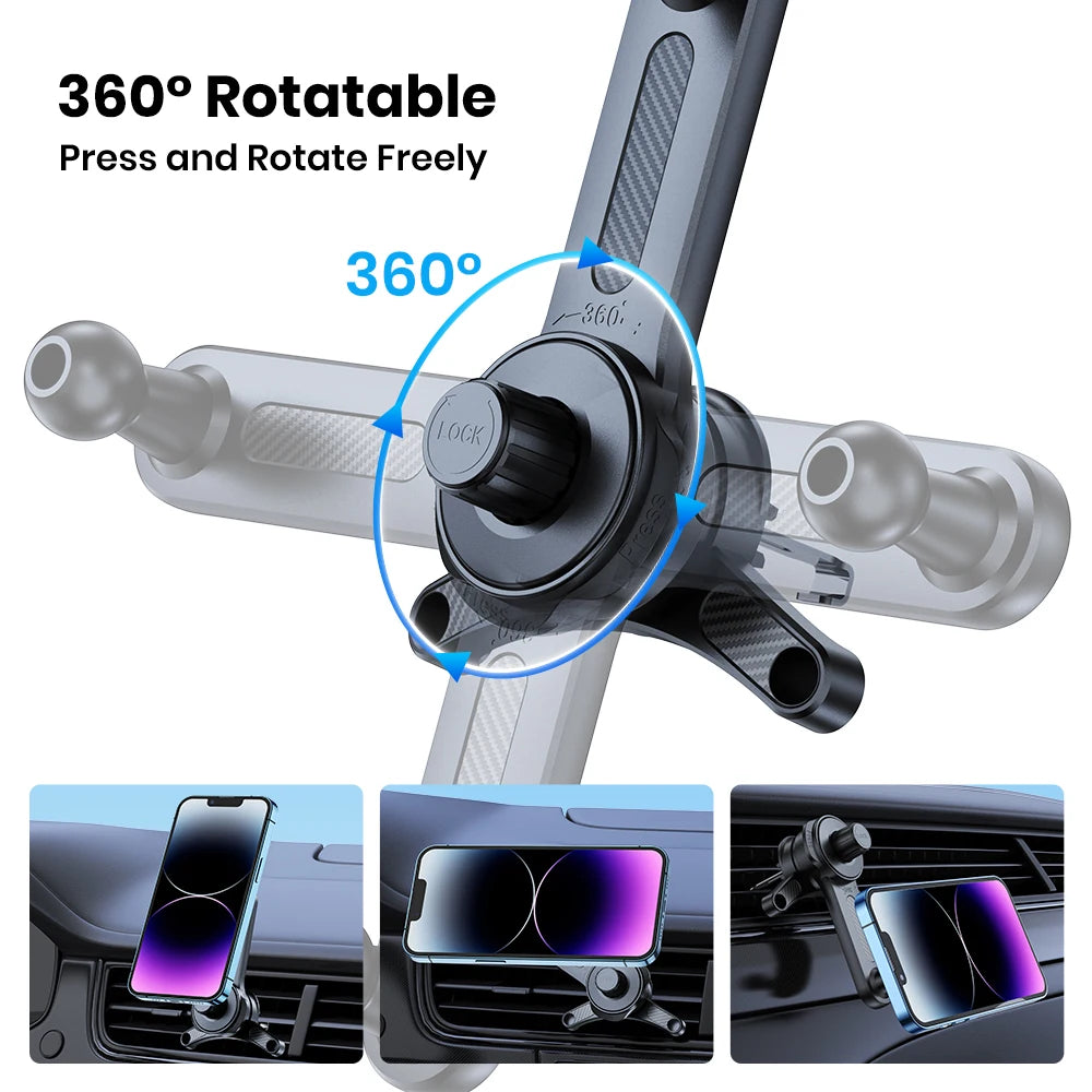 Revolutionary Magnetic Car Phone Holder with Extended Arm and 360° Adjustable Hook for Ultimate Stability and Convenience