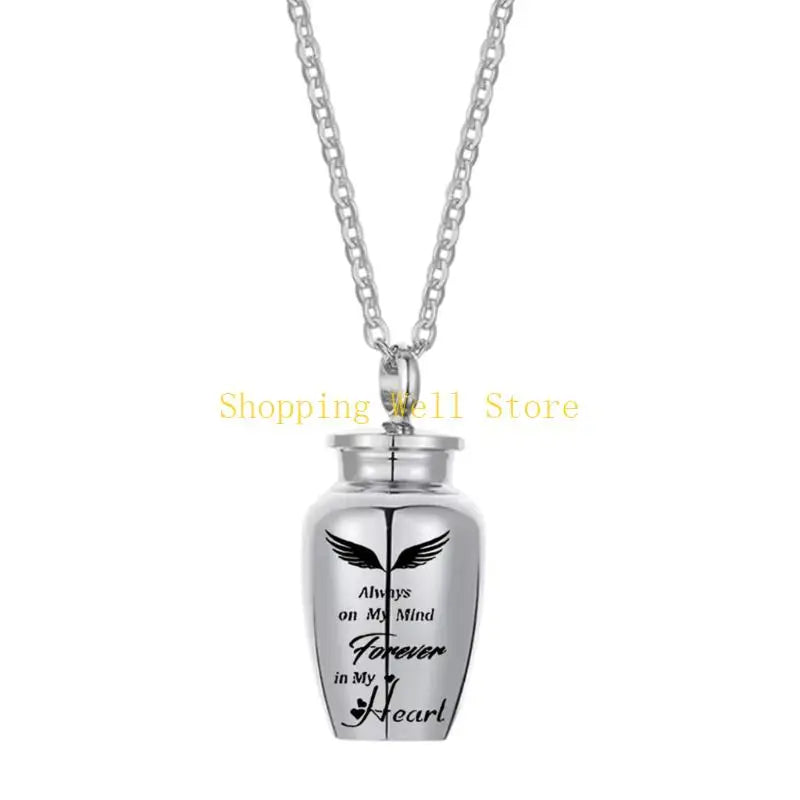 Cherish Your Pet's Memory with the KX4B Stainless Steel Cremation Locket Necklace for Dogs and Cats