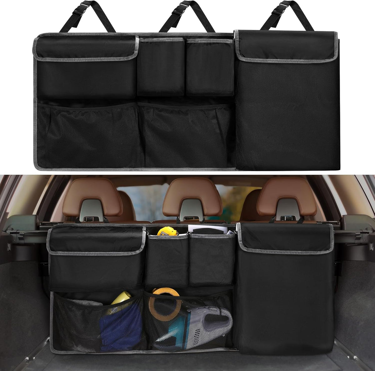 Premium Car Trunk Storage Organizer for Jeep Wrangler JL, JK, Compass, and Grand Cherokee