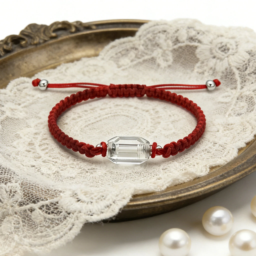Elegant Handcrafted Adjustable Cremation Jewelry Bracelet with Secure Acrylic Vial - A Touching Memorial Keepsake in Red and Black