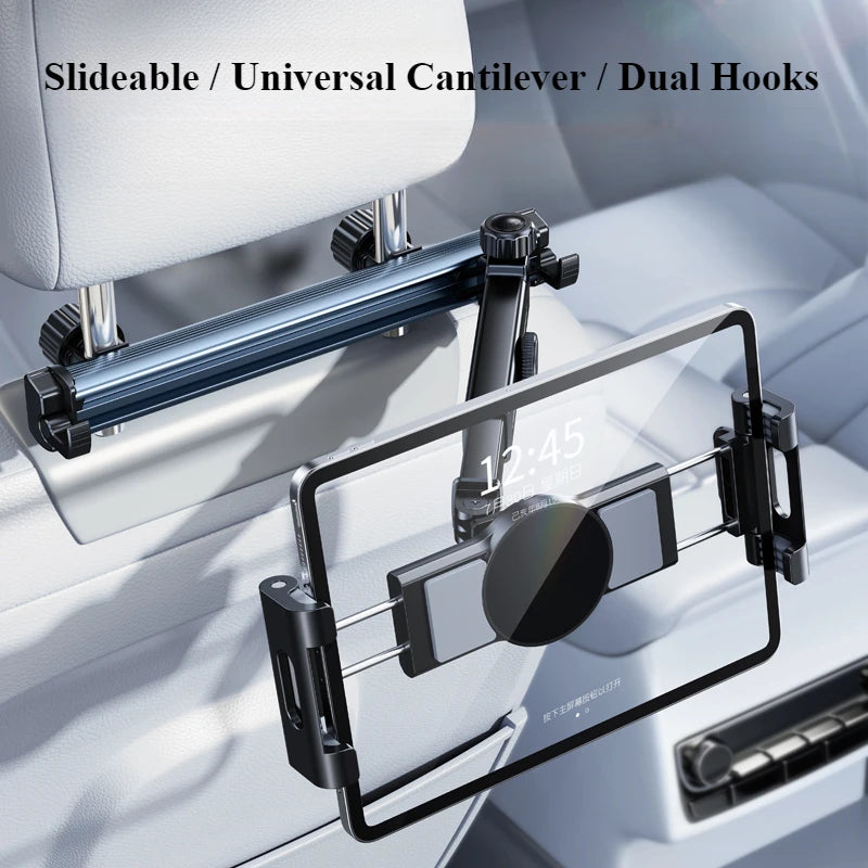 Elevate Your Road Trips with the Adjustable Telescopic Car Phone and Tablet Holder - Perfect for Devices 5.6-11.8 inches!