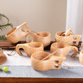Elegant Japanese Rubber Wood Milk Cup - Perfect for Home Use
