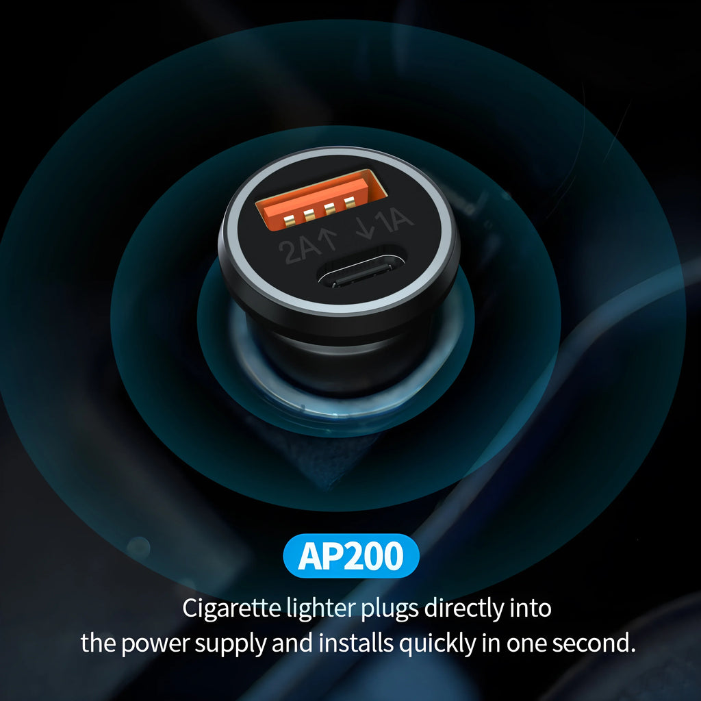 20W Fast Car Charger with USB Type C QC3.0 and iPhone GPS Locator for Apple Find My App - 2 in 1 Solution