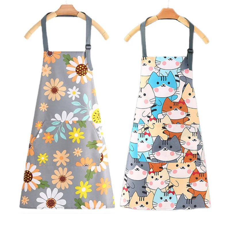 Stylish and Functional Cotton Canvas Waterproof Apron for All - Lightweight, Breathable, and Perfect for Cooking and Crafts