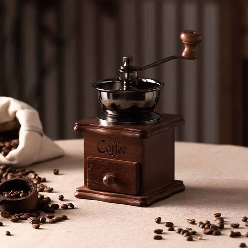 Transform Your Coffee Experience with the Vintage Manual Coffee Grinder – Perfect for Baristas and Coffee Lovers!