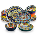 Elevate Your Dining Experience with the Vancasso Bohemian Ceramic Dinnerware Set – 12/16/18/24 Piece Options for Stylish Meals