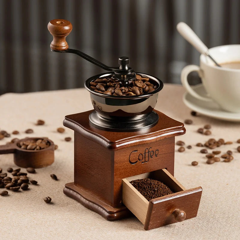 Transform Your Coffee Experience with the Vintage Manual Coffee Grinder – Perfect for Baristas and Coffee Lovers!