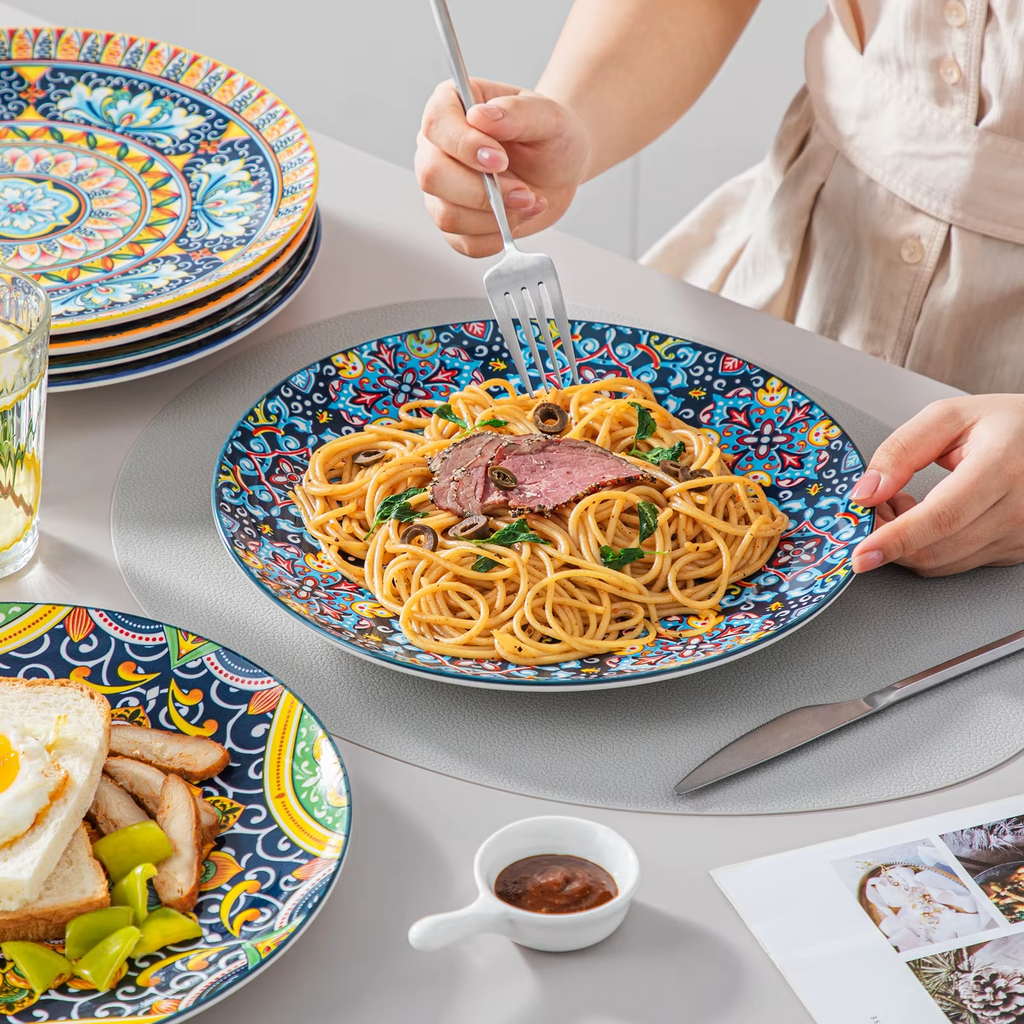Elevate Your Dining Experience with the Vancasso Bohemian Ceramic Dinnerware Set – 12/16/18/24 Piece Options for Stylish Meals