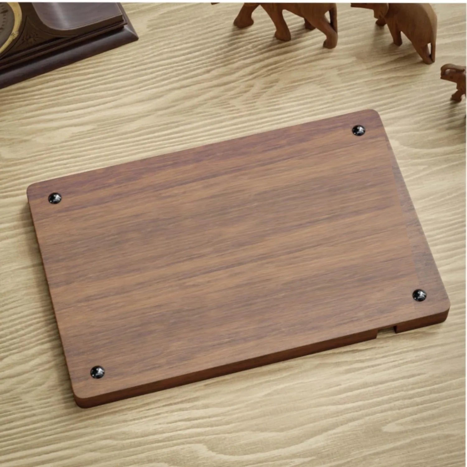 Elevate Your Workspace with Our Elegant Wooden Desktop Storage Box - Perfect for Organizing Phones, Headphones, and More!