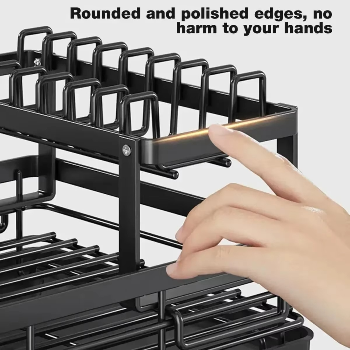 Revolutionize Your Kitchen with the Adjustable 2-Tier Dish Drainer Rack – The Ultimate Space-Saving Organizer for Plates, Cups & Cutlery