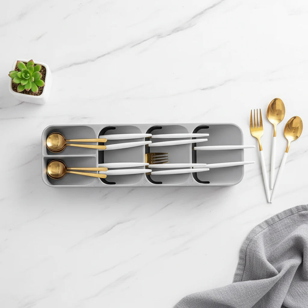 Kitchen Drawer Organizer for Cutlery Kitchen Knife Spice Storage Tray