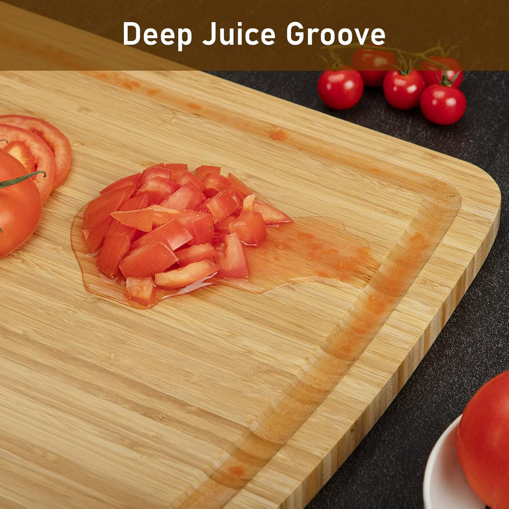 Extra Large Bamboo Cutting Board and Noodle Board for Electric and Gas Stoves, 30" X 20" Kitchen Sink Cover and Decorative Tray for Enhanced Counter Space
