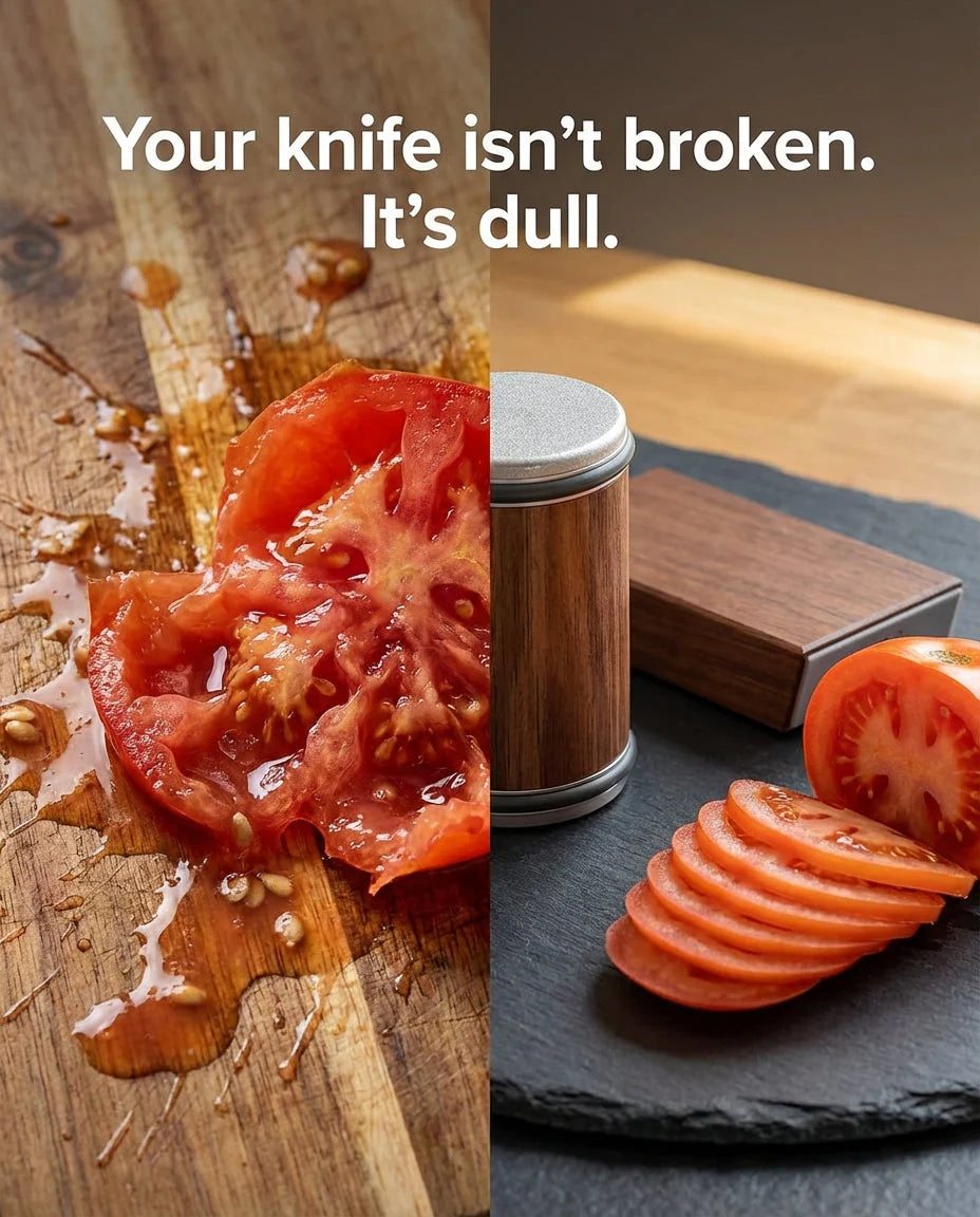 Experience Professional-Level Sharpness with The Rolling Edge Diamond Rolling Knife Sharpener