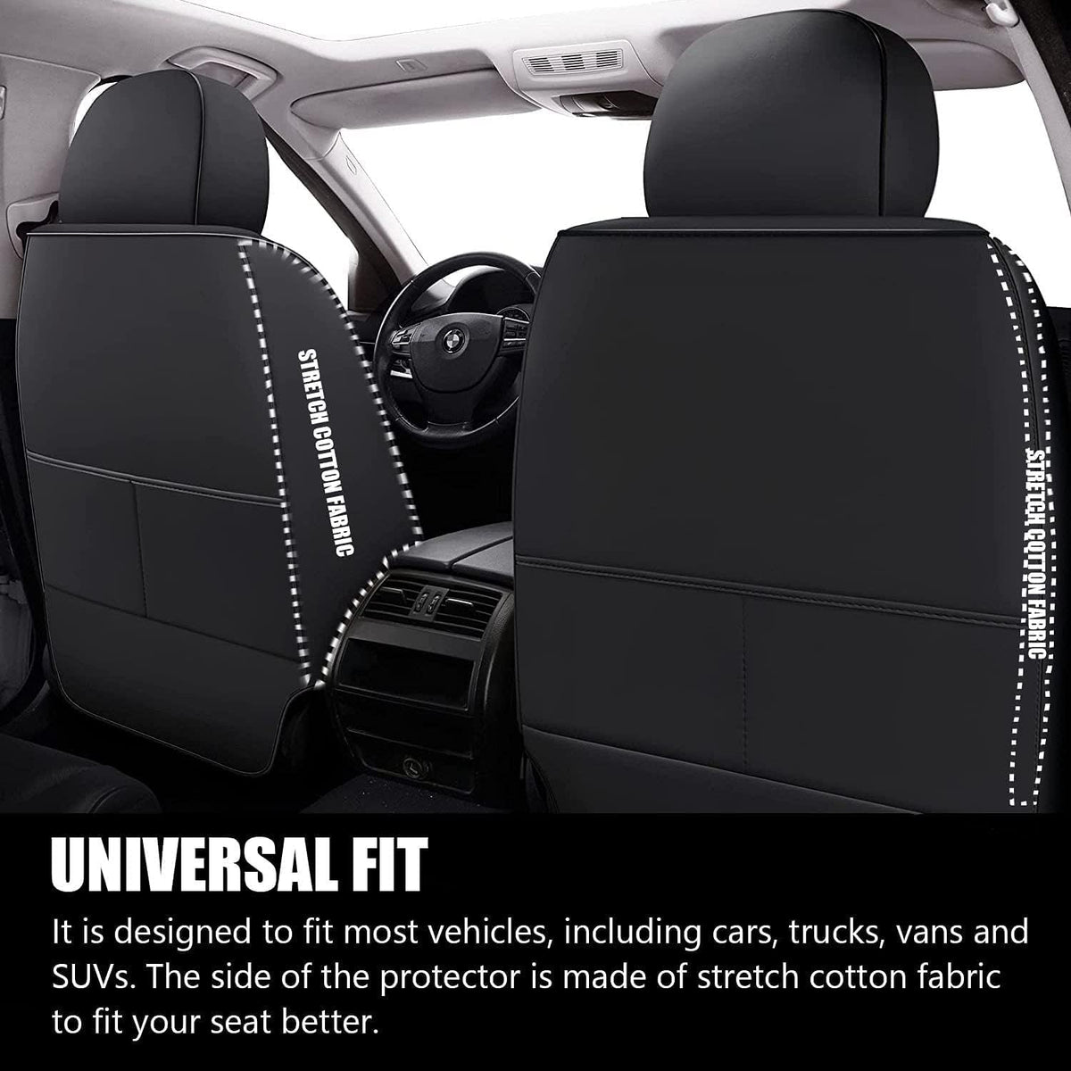 Transform Your Ride with Luxurious Universal PU Leather Front Seat Covers