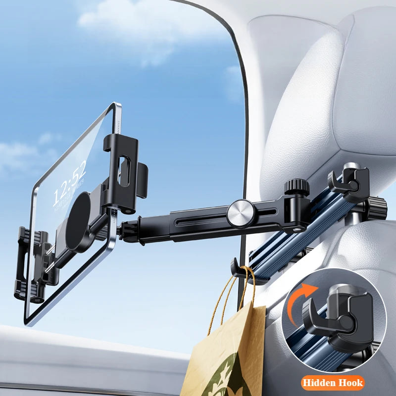 Elevate Your Road Trips with the Adjustable Telescopic Car Phone and Tablet Holder - Perfect for Devices 5.6-11.8 inches!